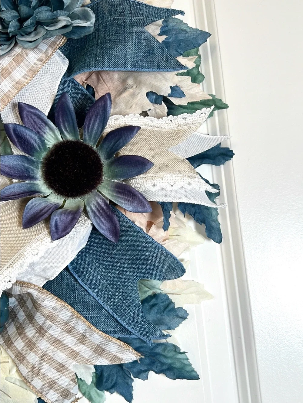Neutral Blue Fall Wreath